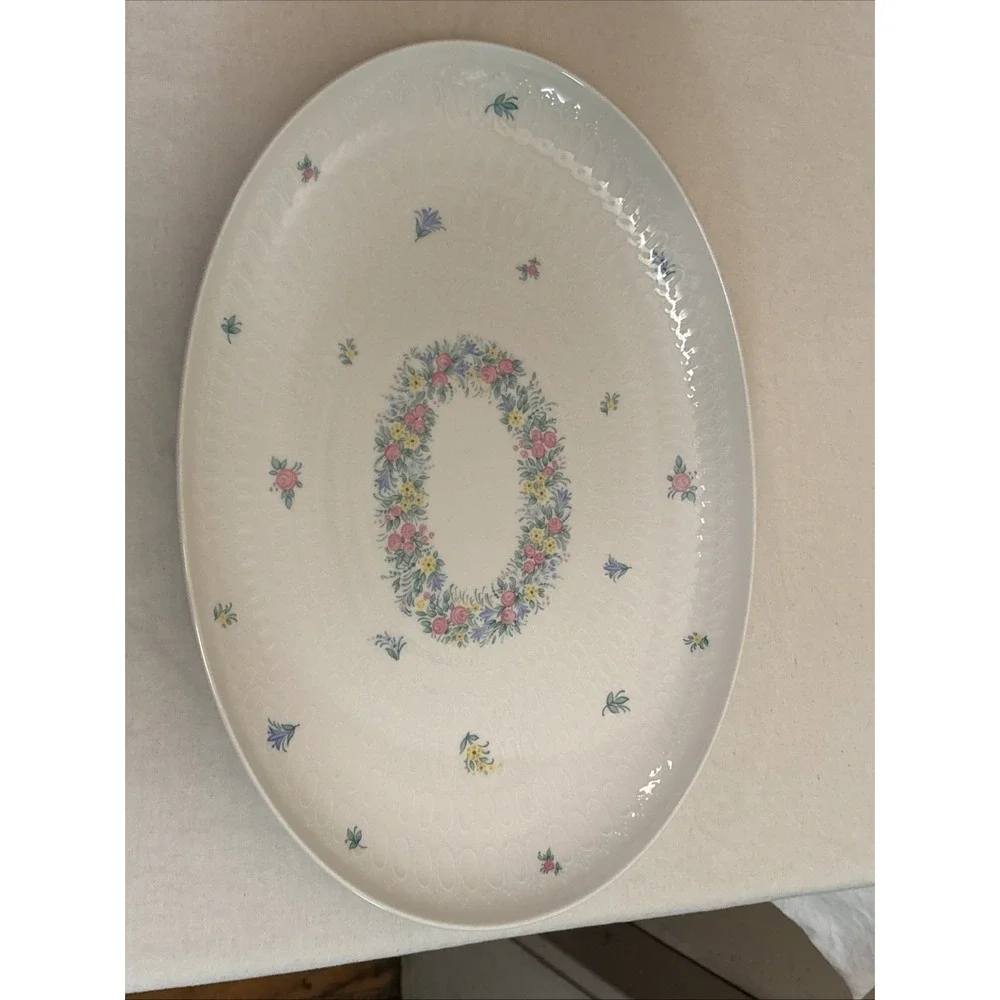 Rosenthal Garland White Oval Platter 13 X 8 Porcelain Made In Germany
